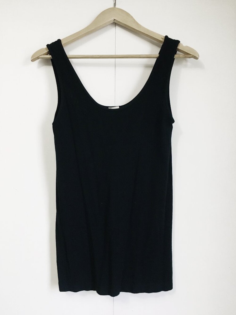 Orange Fashion Village Black Bambool Eco Friendly Tank Top Lagenlook S